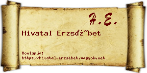 Hivatal Erzsébet névjegykártya