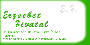 erzsebet hivatal business card